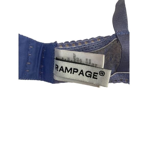 Rampage Lace Sheer Bra Sexy Floral Lace Up Feminine Intimates - Picture 6 of 6